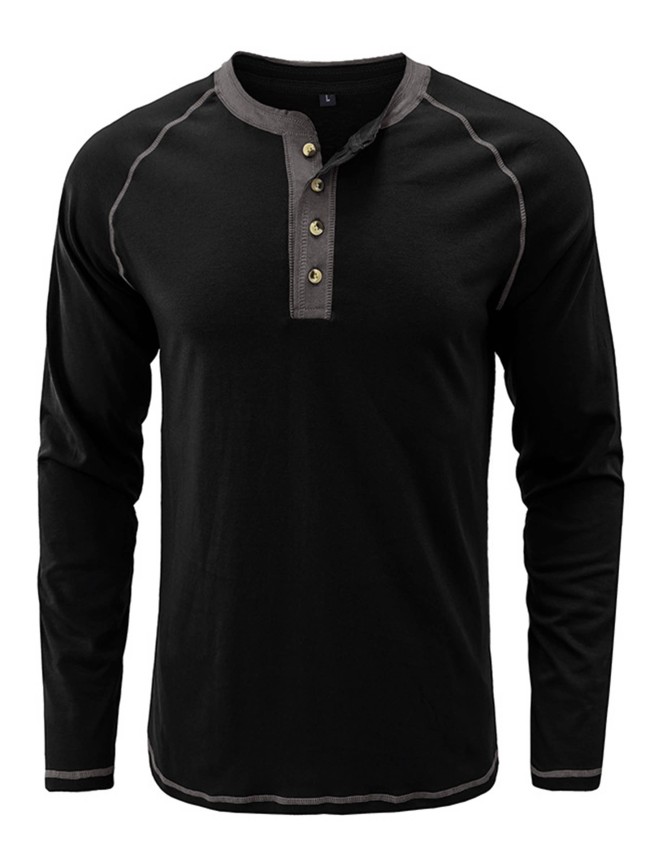 Men's Casual Crew Neck Long Sleeve T Shirts