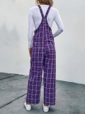 Women's Checkered Straps Jumpsuit