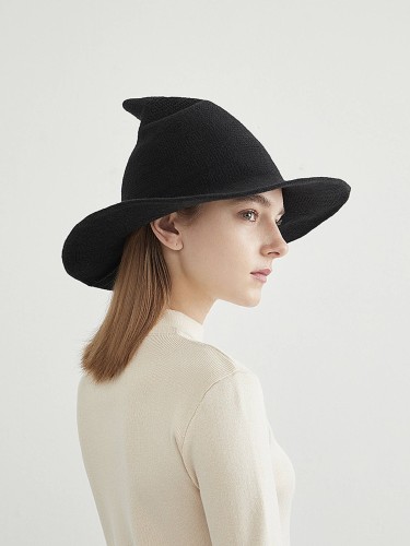 Hat Women's New Witch Hat Wool