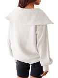 Long Sleeve Sweatshirts Casual Half Zip Pullover Fall Tops