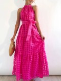 Premium Sleeveless Waist Wrap Soft Style Dress
