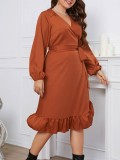 Long Sleeved Oversized One Piece Waist Up Dress
