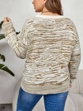 Round Neck Striped Thick Pullover Sweater