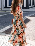 Sexy High Waist Fashion Printed Split Dress for Women