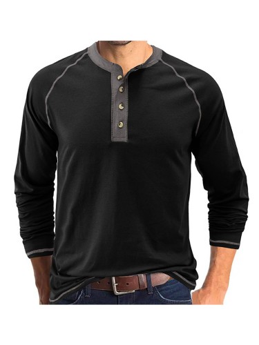 Men's Casual Crew Neck Long Sleeve T Shirts