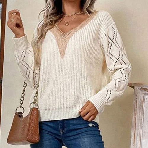 Loose Casual Pullover V-neck Knit