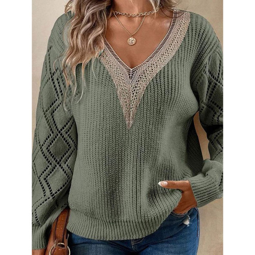 Loose Casual Pullover V-neck Knit