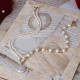2-In-1 Freshwater Pearl Necklace Chain Detachable A Multi-Wear Handmade Pearl Necklace Bracelet Set Baroque