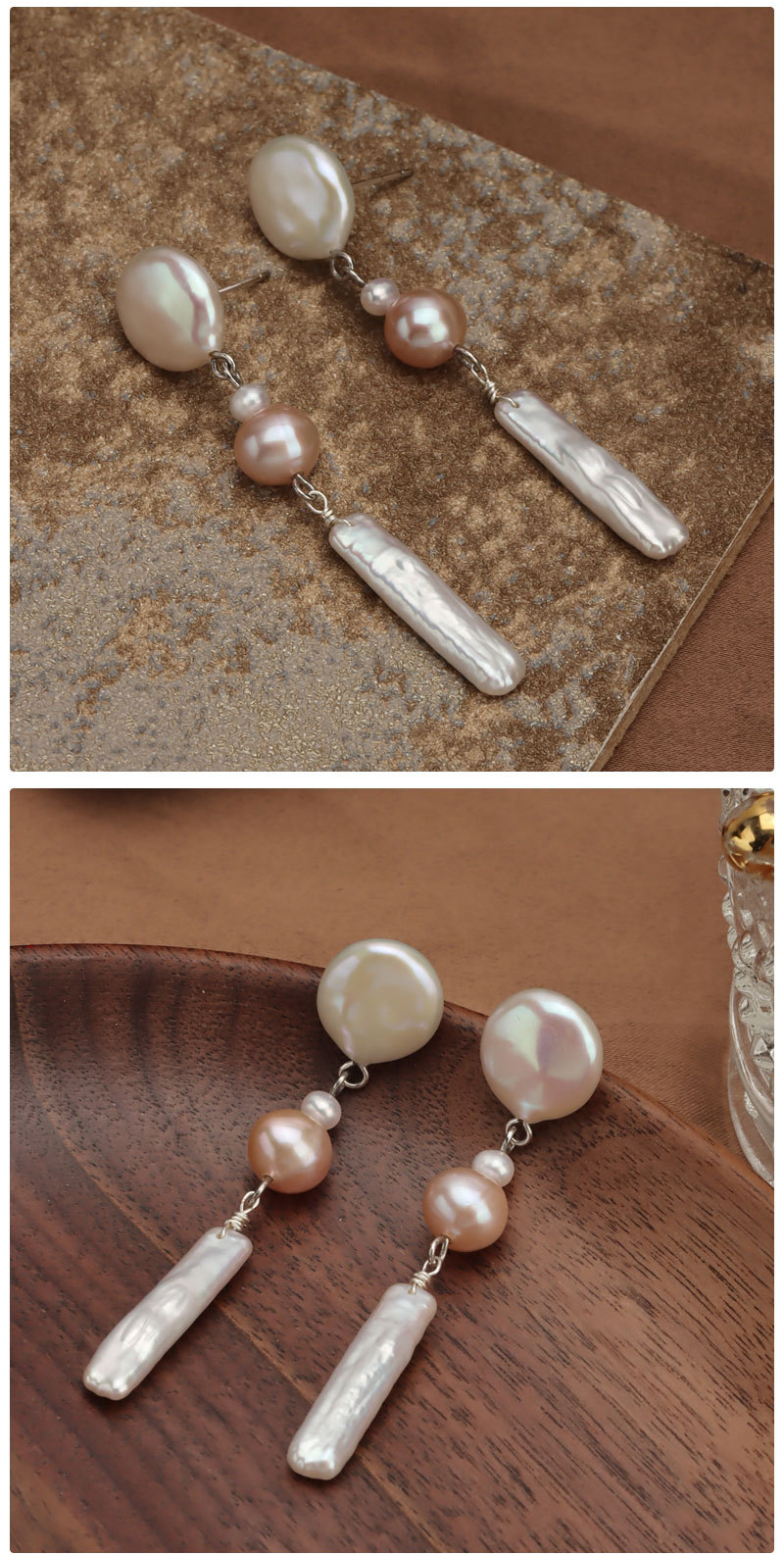 freshwater pearl earrings for women girl baroque pearl earrings pearl strand jewelry handmade pearl jewelry pearl strand wedding christmas valentine gift wedding pearl jewelry elegant fashionable