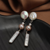 freshwater pearl earrings for women girl baroque pearl earrings pearl strand jewelry handmade pearl jewelry pearl strand wedding christmas valentine gift wedding pearl jewelry elegant fashionable S925 Sterling Silver