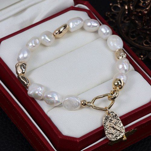 8-9mm Freshwater Pearl Bracelet For Women Handmade Baroque Pearl Jewelry Gifts