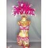 hot selling Sexy Samba Rio Carnival Costume  handmde new belly dance costume with hot pink Feather Head piece C1359 (Hot pink)