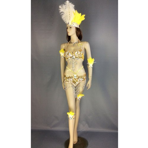new design top grade belly dance Samba Carnivel RIO Crystal Bra Costume Outfit Showgirl dancer costume 8 color C209-6