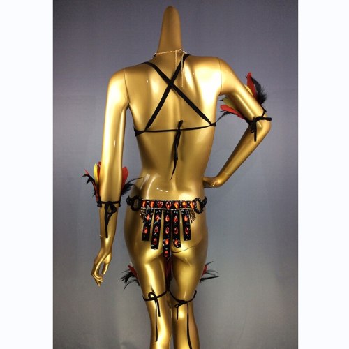 new design top grade Women belly dance Samba Carnivel RIO Crystal Bra Costume Outfit Showgirl dancer costume C017