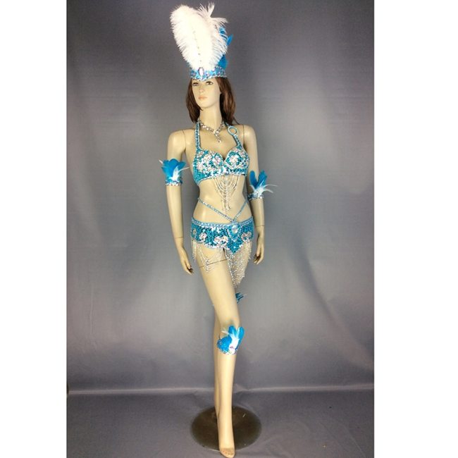 New design top grade belly dance Samba Carnivel RIO Crystal Bra Costume Outfit Showgirl dancer costume 8 color C209-6