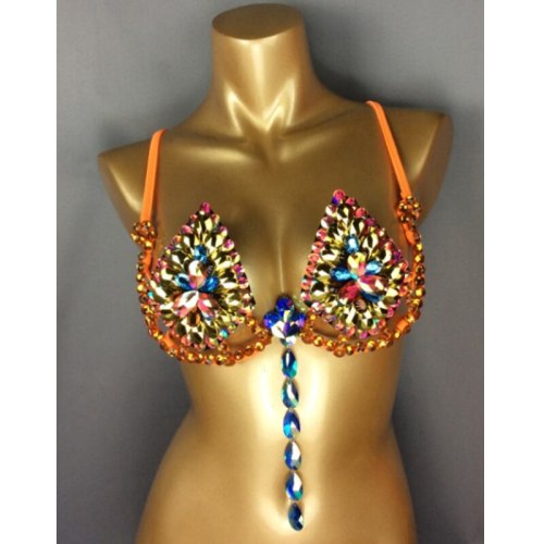 Samba Carnival Bra Rainbow Stone Belly dancing WIRE BRA BB002 Wire Bra