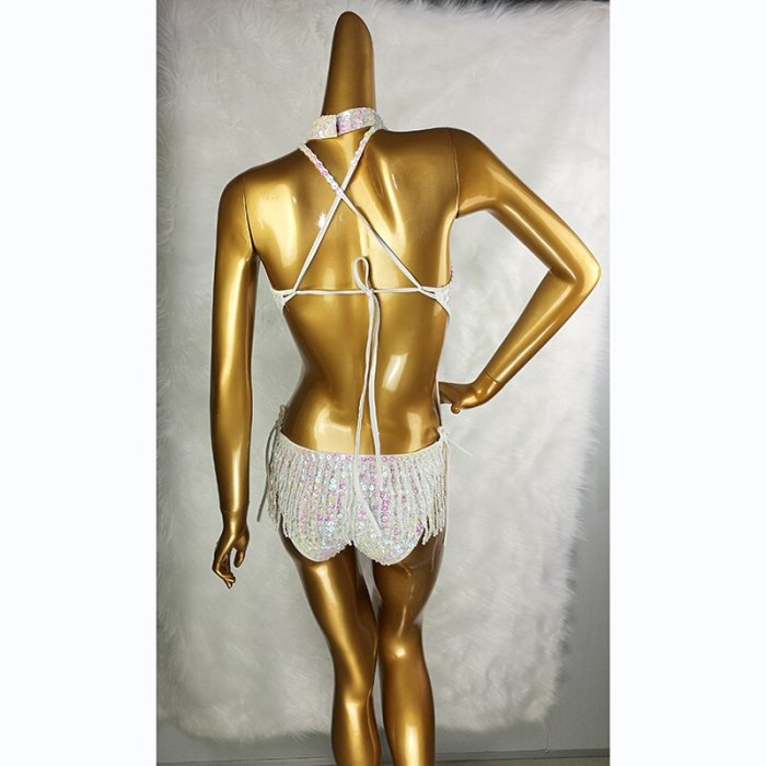 Sexy Women beading Bodysuit Sequin Swimsuit latin Belly Dance Costume Dancer One-Piece Outfit Costume Stage Performance Leotard