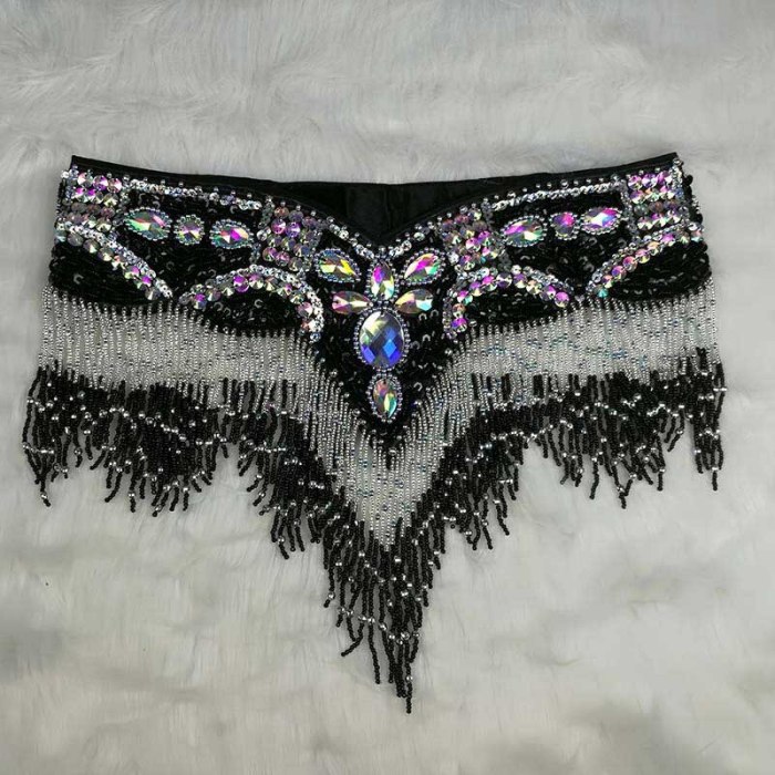 High Quality  Women's sequins Belly Dance Costume Sexy Hip Scarf Wrap bellydance Belt with tassel  beading waist chain BELT1618