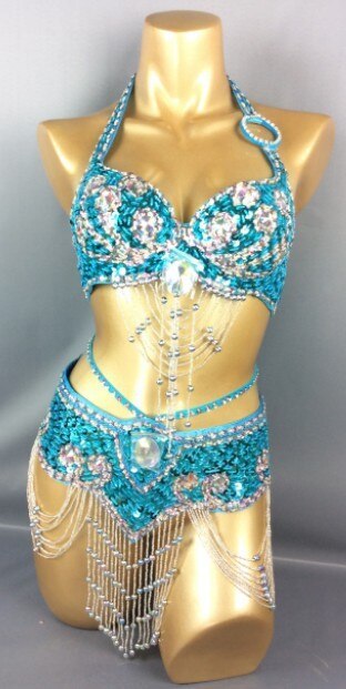 belly dancing suite belt+bra 2 piece set  samba costumes club USA bra size accept any size 14 color in tf209