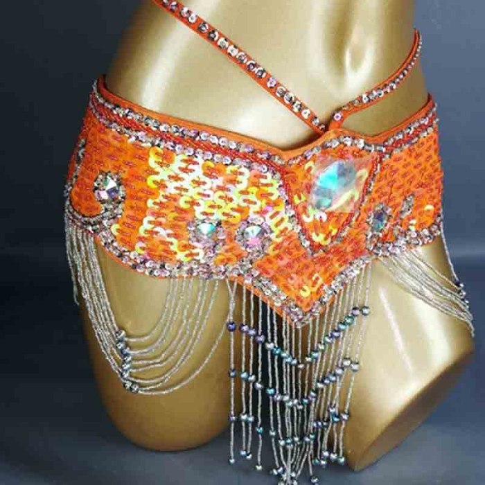 hot sale New style Women sequins Belly Dance Costume Hip Scarf Wrap bellydance Belt with tassel  beads waist chain BELT209-2