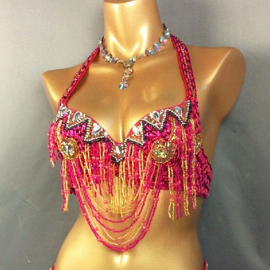 new womens belly dance costume beading Sequin bra belly dancing clothes sexy night club Bellydance BRA201152-1 BRA TOPS