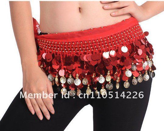 BELLY DANCE SEQUINS HIP SCARF (88 COINS ) HS902