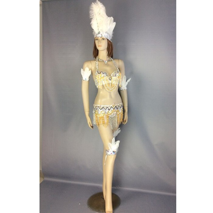 New design belly dance costume set Samba Carnivel RIO beaded Bra Costume Outfit Showgirl dancer wear 7color C201152-6