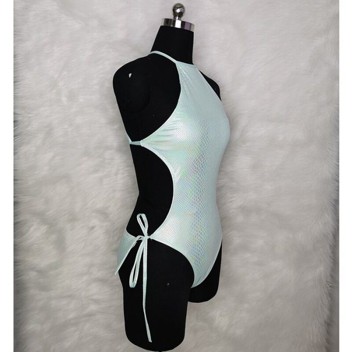 New Women Glitter Swimsuit Sexy One Piece Shiny Bikini Swimsuit Set Summer Holiday Monokini Swimwear Beachwear Bathing Suit