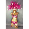 hot selling Sexy Samba Rio Carnival Costume  new belly dance costume with hot pink Feather Head piece C209 hot pink