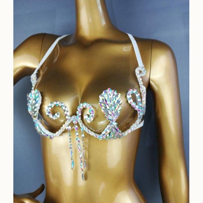 New Sexy Wire Bra For Carnival Costume Women Samba Costumes Top Bra Stone  Belly Dancing Party Nightclub WIRE BRA
