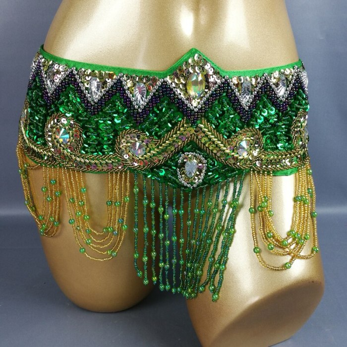 New design Women's sequins Belly Dance Costume Hip Scarf Wrap bellydance Belt with tassel  beads waist chain BELT201152