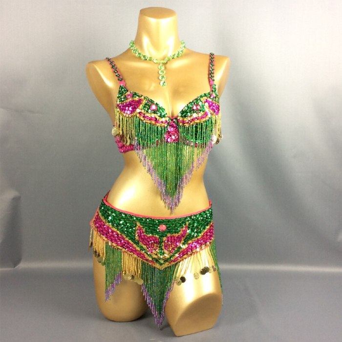 Hot selling belly dance New-Style Sexy handmade beaded 2 piece costumes 5 COLOR TF1401