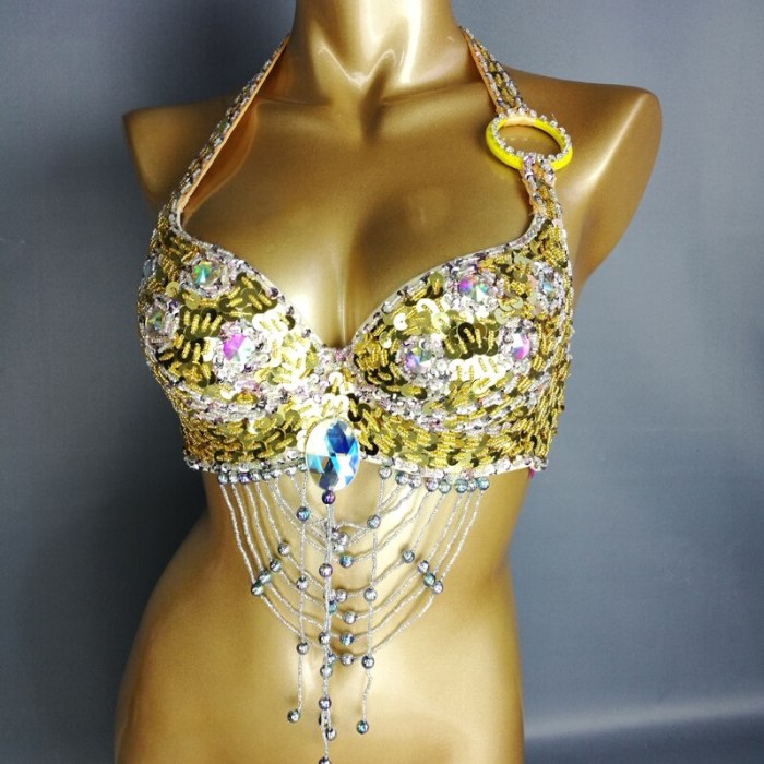 new womens belly dance costume beading Sequin bra lady belly dancing clothes sexy night club Bellydance bra209-2