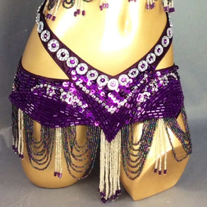 Sexy Women's beads sequins Belly Dance Costume Hip Scarf Wrap bellydance Belt with tassel bellydancing waist chain BELT250