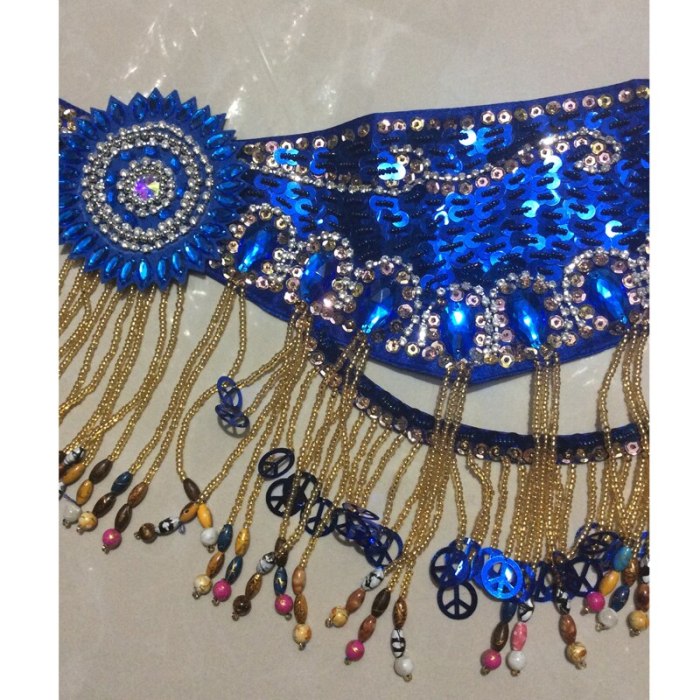 High Quality Sexy Performance Hand Beaded Sequined Belly Dance Samba Costume for Women Lady  navy blue color bra+belt+skirt+neck TF1411