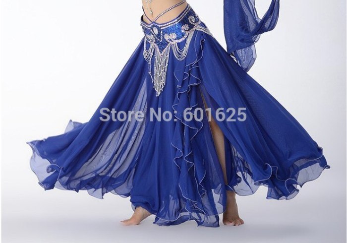 HOT SELLING BELLINGDANCING DRESS BELLY DANCE EAR SKIRT SLIT IN BOTH SIDE 11 COLOR IN SK29