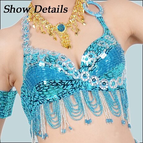 Hot selling belly dance Sexy Luxury handmade beaded costumes.(T250)