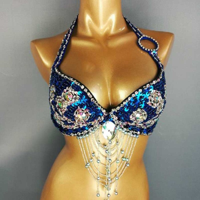 new womens belly dance costume beading Sequin bra lady belly dancing clothes sexy night club Bellydance bra209-2