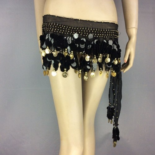 new large size belly dance hip scarf 88 coins 6 color in HS902