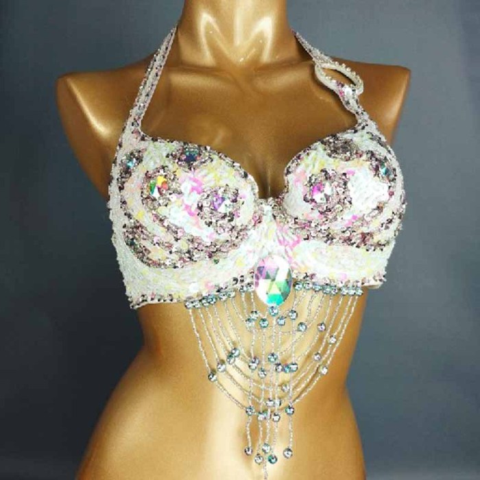 new womens belly dance costume beading Sequin bra lady belly dancing clothes sexy night club Bellydance bra209-2