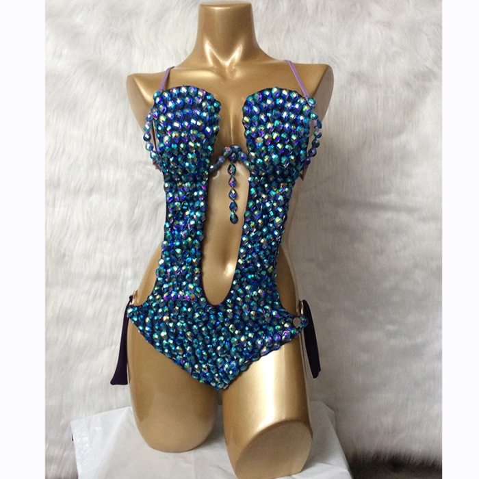 Hand Beaded Belly Dance and Samba Costume one-piece garment  CN1503