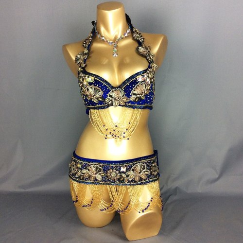 Samba Carnival Wire Bra & Belt 2pcs/Set Rainbow stones free