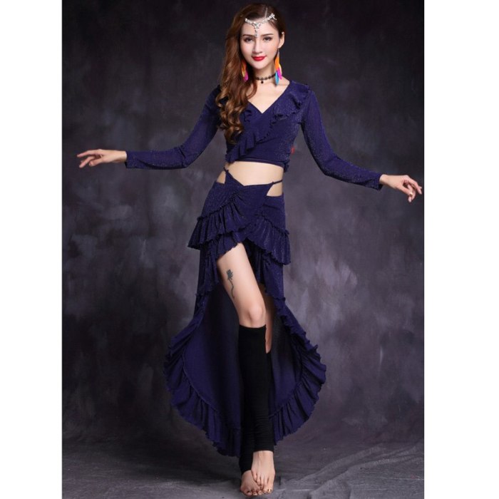 New belly dance costume Crop. Top+Long Skirt 2pc/set Suit for womens Performance suit Belly dance wear Training Clothing HY1157