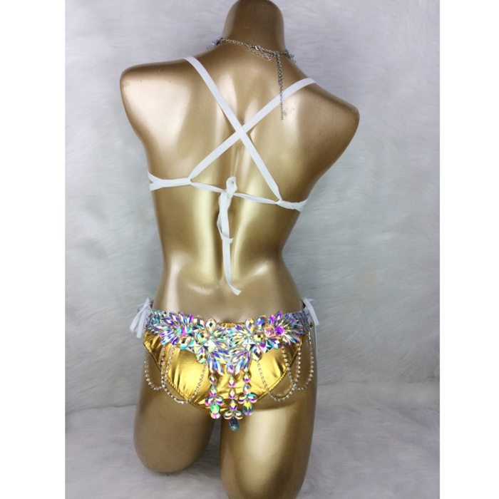 Samba Carnival Wire Bra & Panty & belt Set Hand Made 4 Piece Belly dancing WIRE BRA C023