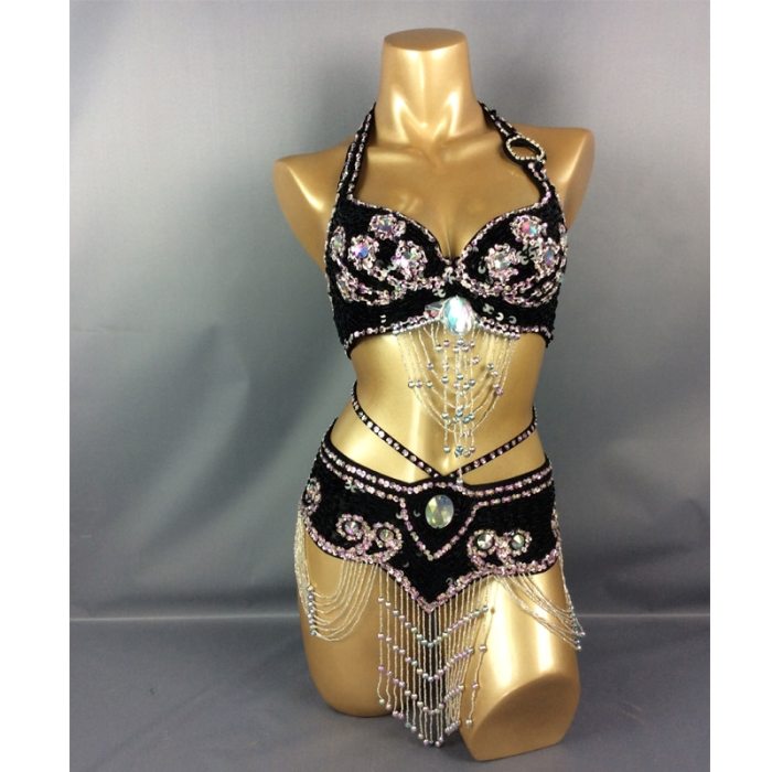 belly dancing suite belt+bra 2 piece set samba costumes club USA