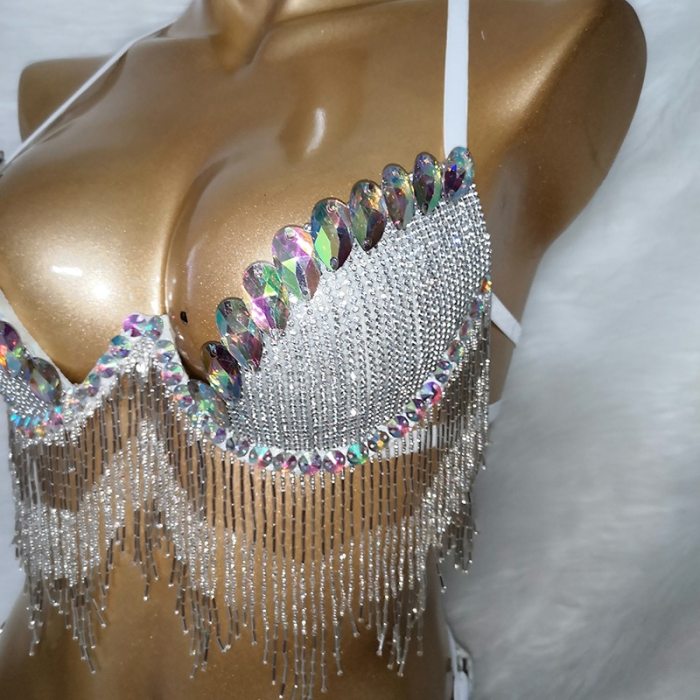 New Arrival Sexy Bikinis Samba Carnival For Women Stage Costumes Wire Bra stones Beaded Samba C026 Suit Dancing Costume For Carnival