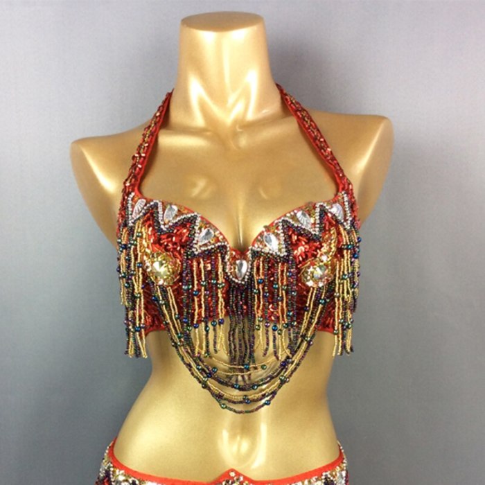 Free shipping new womens belly dance costume beading Sequin bra