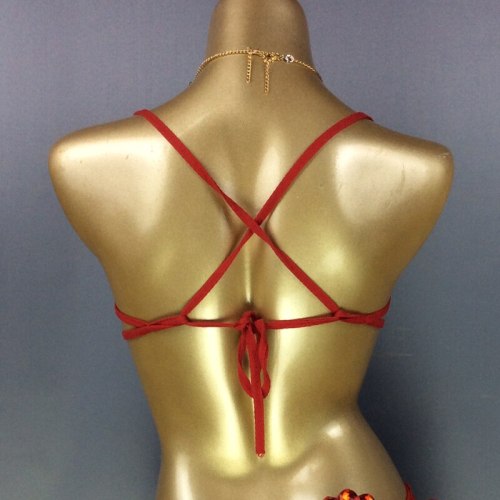 New Bra Handmade Sexy Samba Carnival Bra Stone Hollywood Women's Belly dancing Top WIRE BRA C021 Wire Bra