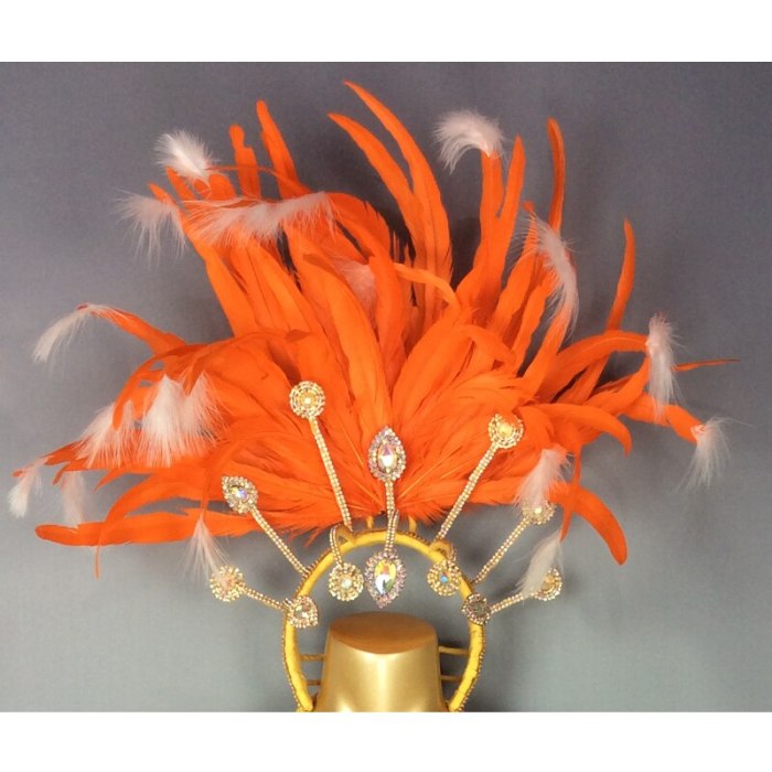 Hot selling Sexy Samba Rio Carnival Costume new belly dance costume with hot pink & orange Feather Head piece C1407  GOLD