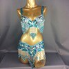 Free Shipping Hand Beaded Belly Dance Samba Costumes Gold Color Bra and Belt 2pcs TF1618